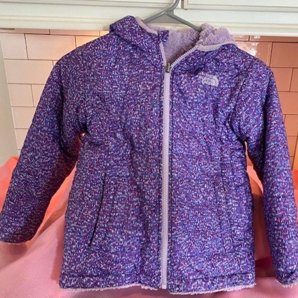 Girls The North Face Reversible Coat Sz 6